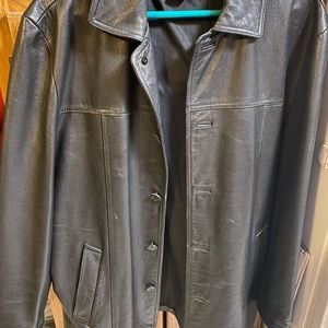 Black leather jacket from Structure, circa 1998. It’s vintage!